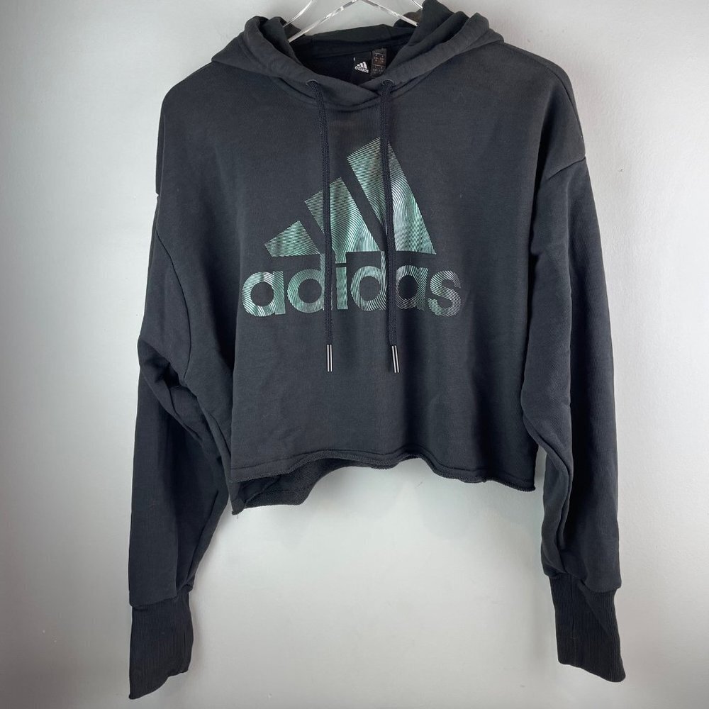 adidas iridescent cropped hoodie Size S